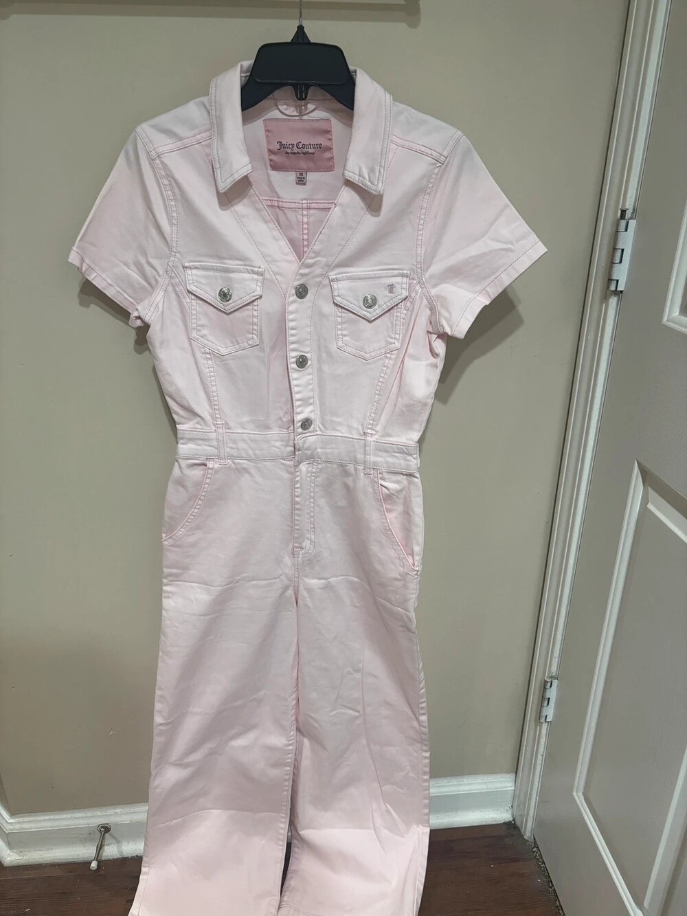 Juicy Couture Women’s XS Pink Short Sleeve Romper Jumpsuit
